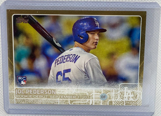 JOC PEDERSON 2015 TOPPS UPDATE ROOKIE DEBUT GOLD RC #US376