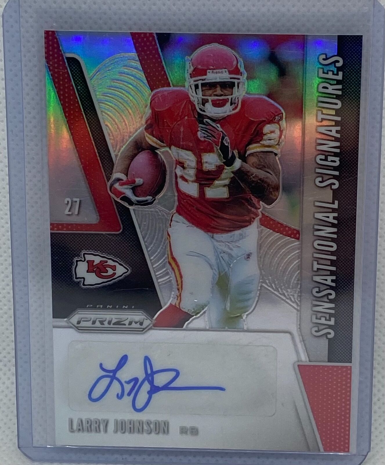 LARRY JOHNSON 2019 PANINI PRIZM SENSATIONAL SIGNATURES SILVER PRIZM AUTO #SE-LAJ