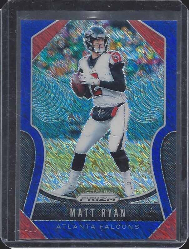 1/1 MATT RYAN 2019 PANINI PRIZM BLUE SHIMMER FOTL PRIZMS #D 2/10 HIS JERSEY #2 !