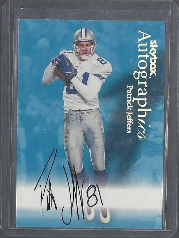 PATRICK JEFFERS 1999 SKYBOX AUTOGRAPHICS COWBOYS ON CARD AUTO