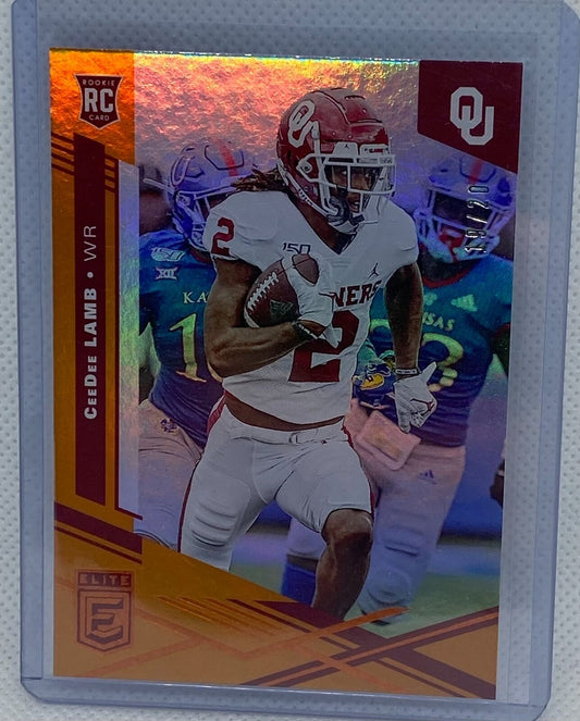 CEEDEE LAMB 2020 PANINI CHRONICLES DRAFT PICKS ELITE ORANGE RC #D 19/20