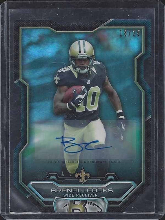 BRANDIN COOKS 2015 BOWMAN DIE CUT RARE AUTO #D /25