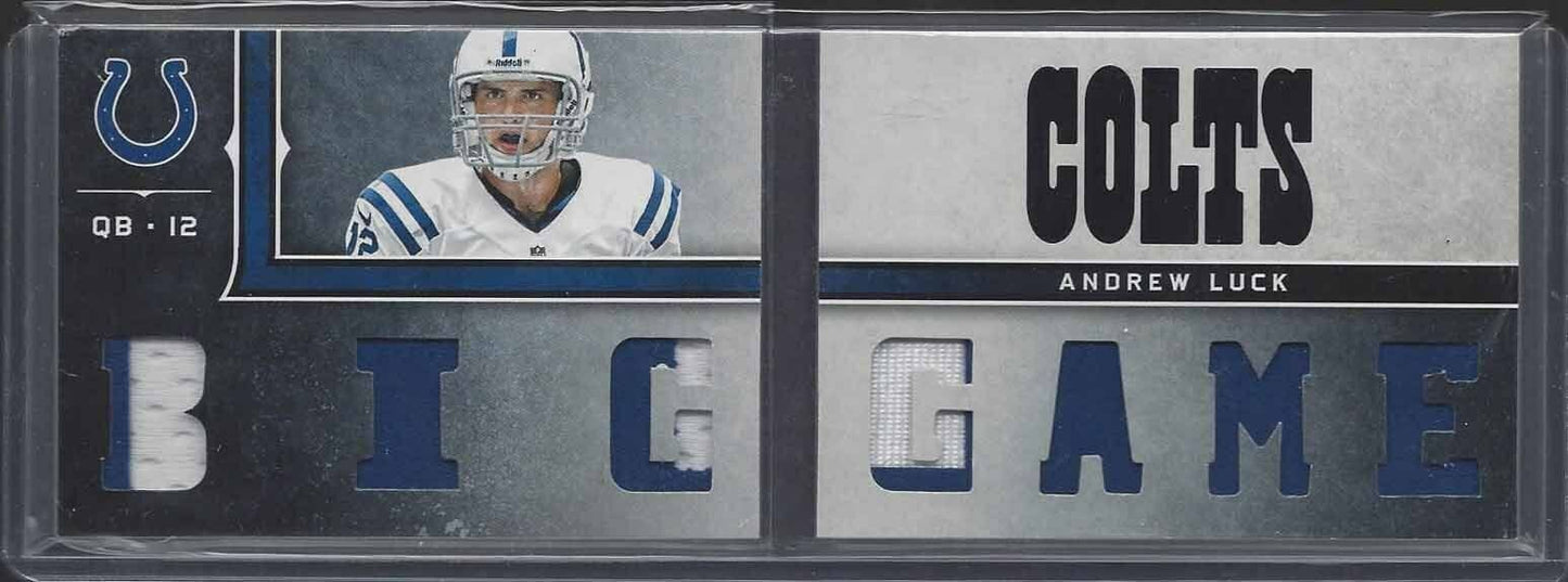 ANDREW LUCK 2012 PANINI PLAYBOOK BIG GAME 7 PIECE ROOKIE PATCH BOOK RC #D 22/49