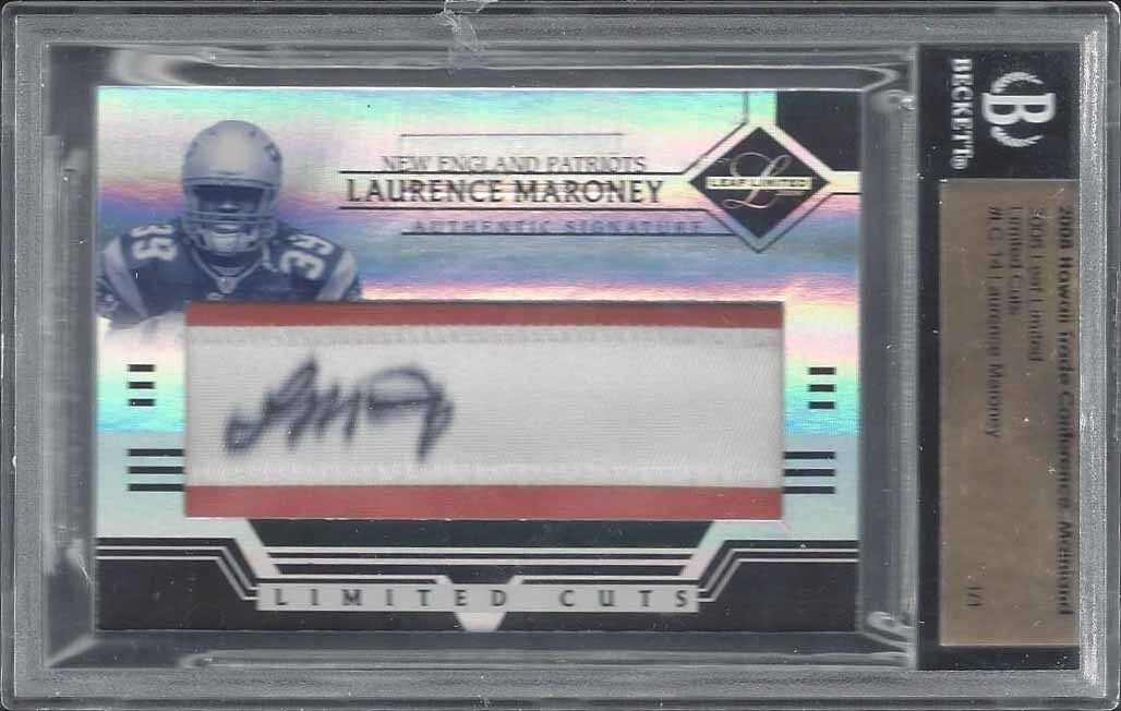 LAURENCE MARONEY 2006 LEAF LIMITED CUTS JUMBO ON PATCH AUTO RC TRUE #D 1/1