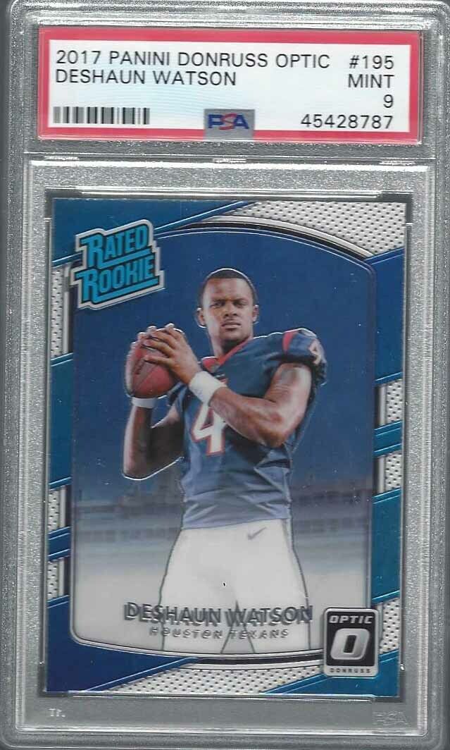 DESHAUN WATSON 2017 DONRUSS OPTIC RATED ROOKIE TRUE RC #195 PSA 9 MINT