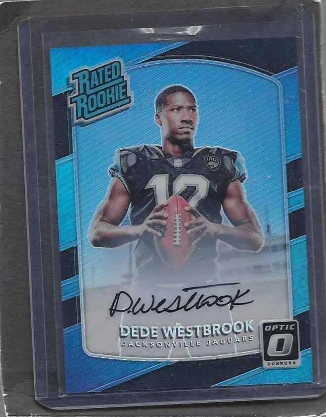 DEDE WESTBROOK 2017 DONRUSS OPTIC BLACK HOLO RATED ROOKIE AUTO RC #D 4/25