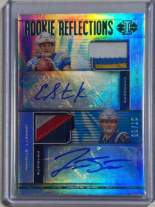 EASTON STICK JARRETT STIDHAM 2019 ILLUSIONS DUAL PATCH AUTO ROOKIE RC #D 07/35