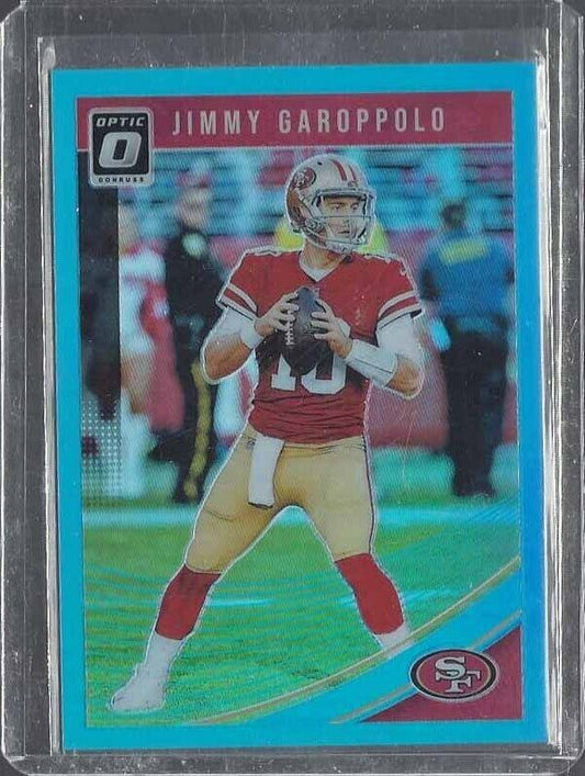 JIMMY GAROPPOLO 2018 DONRUSS OPTIC LIGHT BLUE HOLO #D 172/299