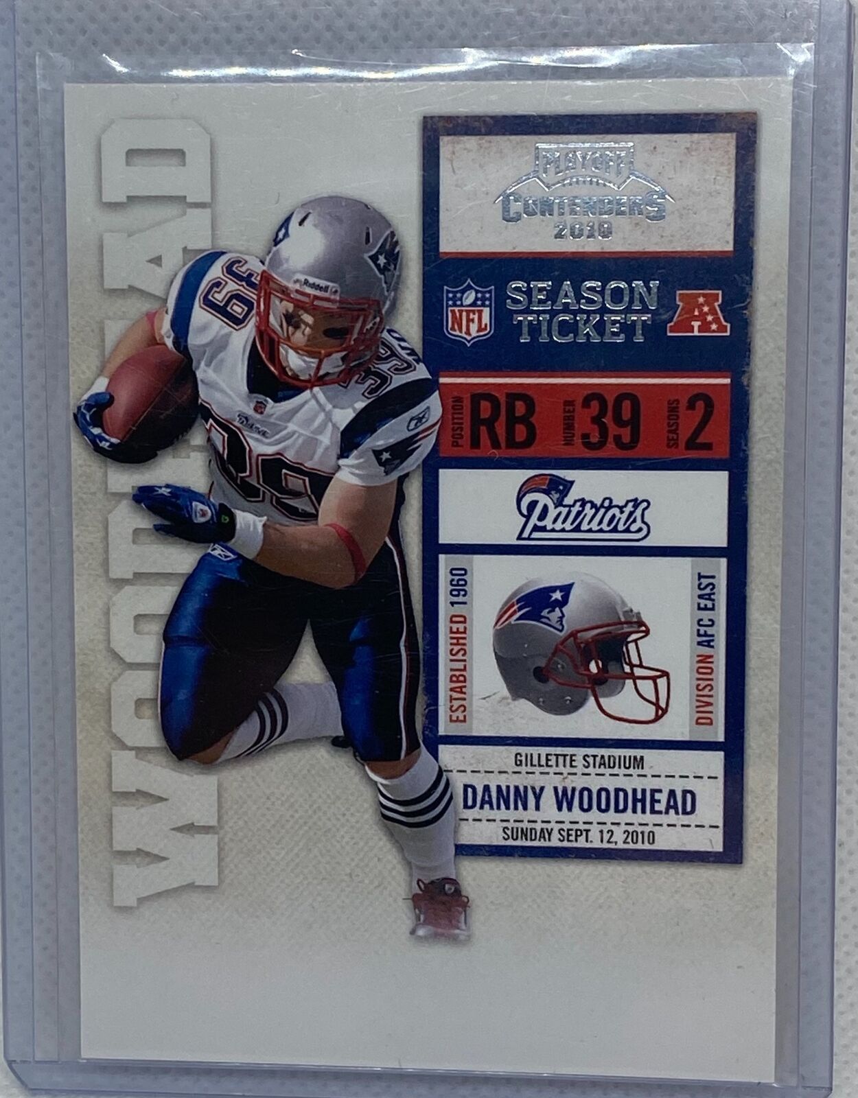 DANNY WOODHEAD 2010 PANINI CONTENDERS SEASON TICKET ROOKIE RC #56