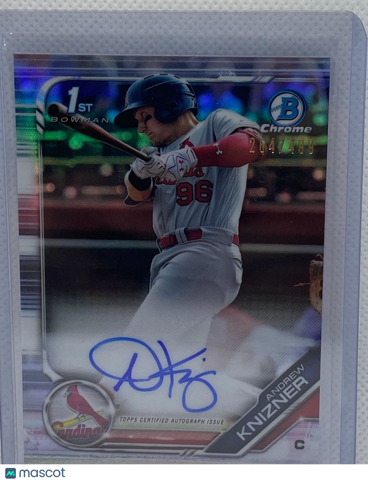 ANDREW KNIZNER 2019 TOPPS 1ST BOWMAN CHROME PROSPECTS REFRACTOR AUTO #D 264/499