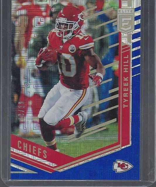 TYREEK HILL 2018 PANINI ELITE BLUE ESCHER SQUARES #D 9/10