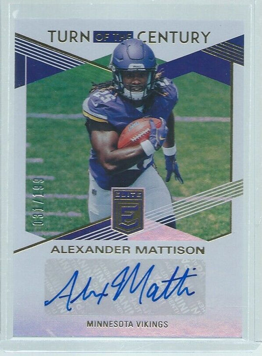 ALEXANDER MATTISON 2019 DONRUSS ELITE TURN OF THE CENTURY AUTO RC #D 31/199
