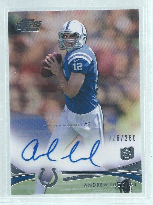 ANDREW LUCK 2012 TOPPS PRIME AUTO RC #D 26/260
