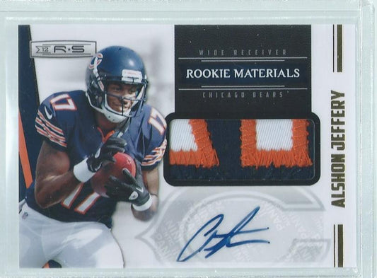 ALSHON JEFFERY 2012 PANINI ROOKIES & STARS 3 COLOR PATCH AUTO RC #D 23/49