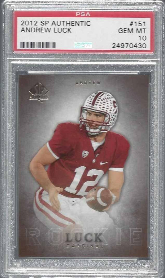 ANDREW LUCK 2012 UPPER DECK SP AUTHENTIC ROOKIE REDEMPTION RC #151 PSA 10 GEM MT