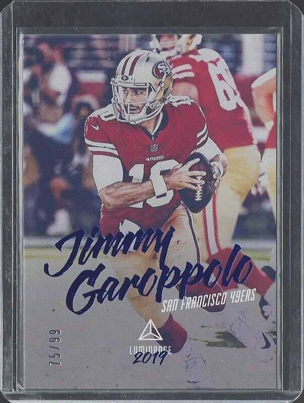 JIMMY GAROPPOLO 2019 PANINI LUMINANCE BLUE PARALLEL #D 75/99