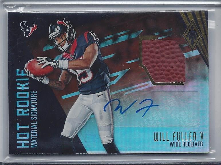 WILL FULLER 2016 PANINI PHOENIX TEXANS FOOTBALL PATCH AUTO RC #D /99