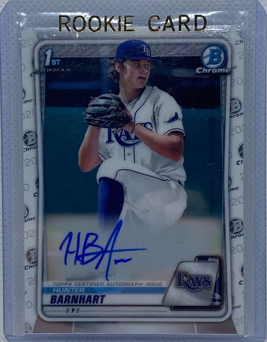 HUNTER BARNHART 2020 TOPPS 1ST BOWMAN CHROME PROSPECTS ON CARD AUTO #CDA-HB