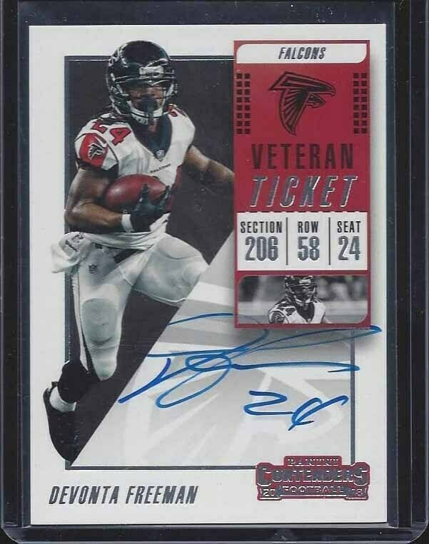 DEVONTA FREEMAN 2018 CONTENDERS VETERAN TICKET ON CARD FALCONS AUTO
