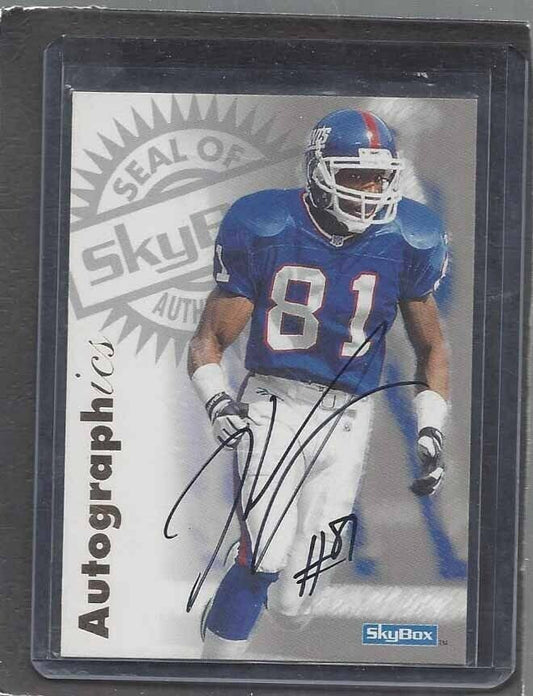 THOMAS LEWIS 1997 SKYBOX AUTOGRAPHICS GIANTS ON CARD AUTO