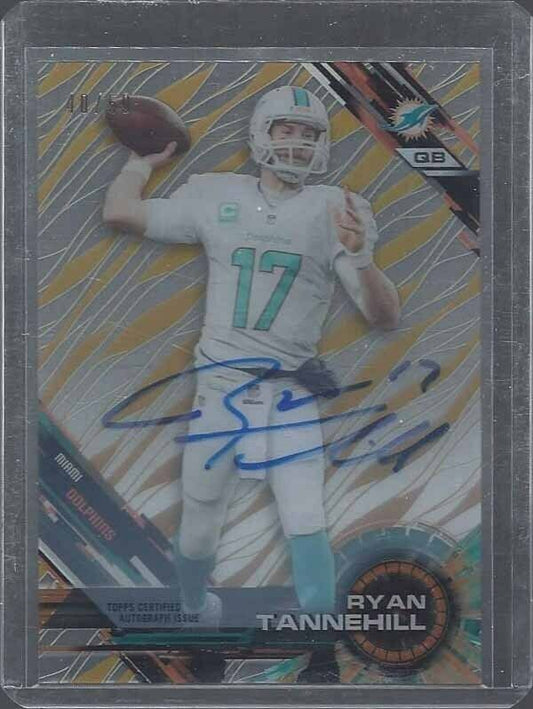 RYAN TANNEHILL 2015 TOPPS HIGH TEK GOLD DIFFRACTOR ON CARD AUTO #D 40/50