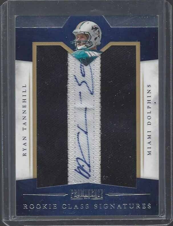 RYAN TANNEHILL 2015 PANINI PROMINENCE LETTERMAN ROOKIE CLASS PATCH AUTO RC /90