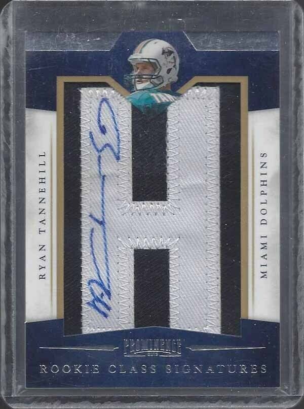 RYAN TANNEHILL 2015 PANINI PROMINENCE LETTERMAN ROOKIE CLASS PATCH AUTO RC /90