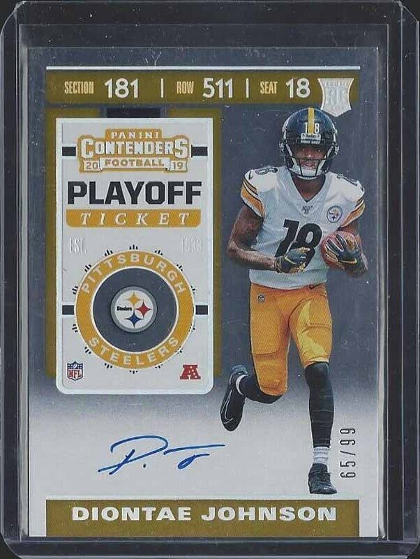 DIONTAE JOHNSON 2019 CONTENDERS PLAYOFF TICKET ON CARD AUTO RC #D 65/99