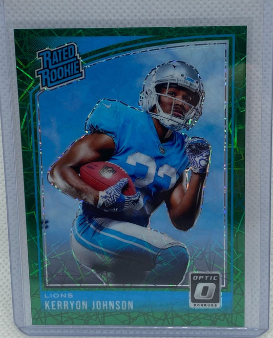 KERRYON JOHNSON 2018 PANINI DONRUSS OPTIC GREEN VELOCITY SP HOLO PRIZM #170