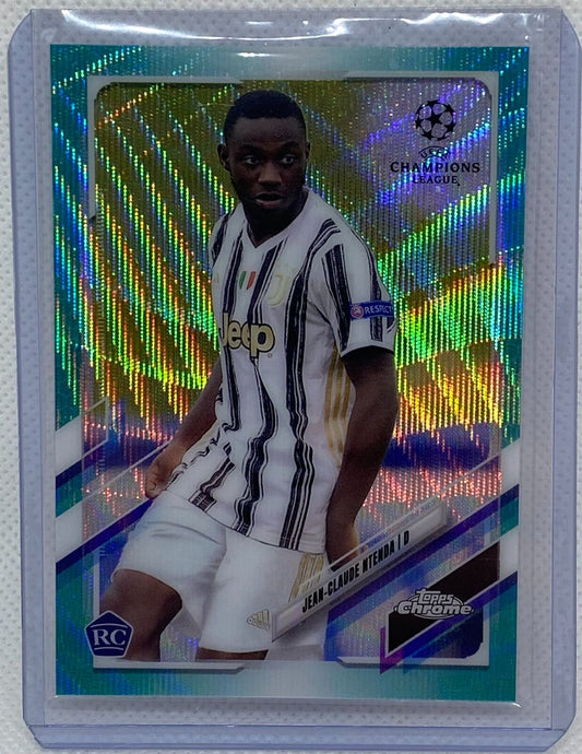 JEAN-CLAUDE NTENDA 2020-21 TOPPS CHROME CHAMPIONS TEAL WAVE REFRACTOR #D /199