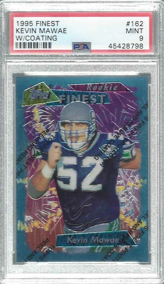 KEVIN MAWAE 1995 TOPPS FINEST ROOKIE w/ COATING TRUE RC #162 PSA 9 MINT