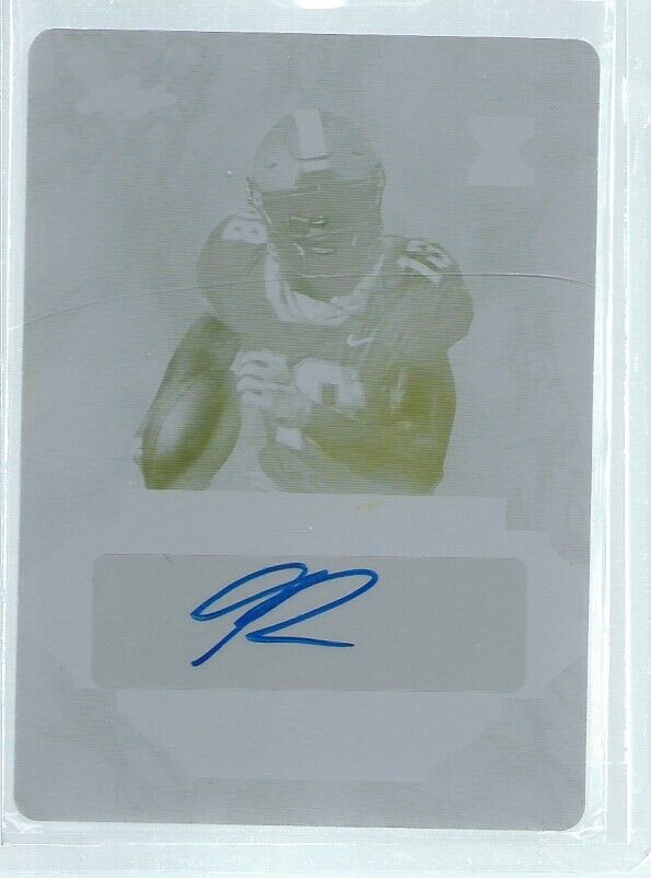JALEN REAGOR 2020 LEAF ULTIMATE DRAFT YELLOW PRINTING PLATE AUTO RC #D 1/1