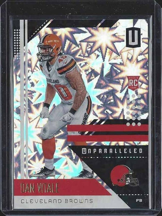 DAN VITALE 2018 PANINI UNPARALLELED IMPACT PACKERS ROOKIE RC #D 52/75