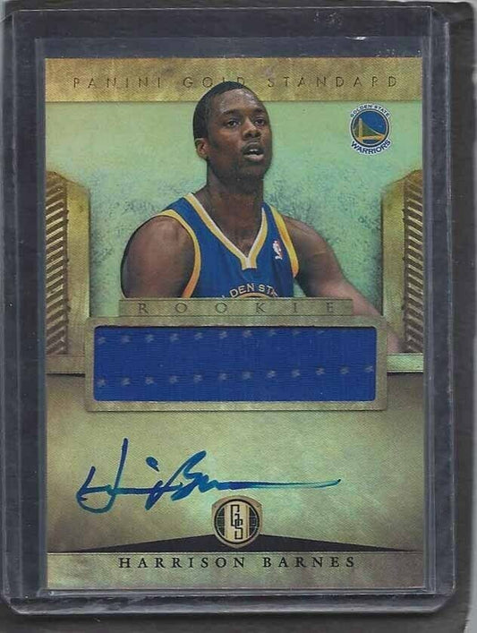 HARRISON BARNES 2012-13 GOLD STANDARD ROOKIE JERSEY ON CARD AUTO RC #251