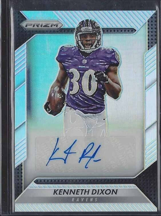 KENNETH DIXON 2016 PANINI PRIZM SILVER PRIZM BALTIMORE RAVENS AUTO RC