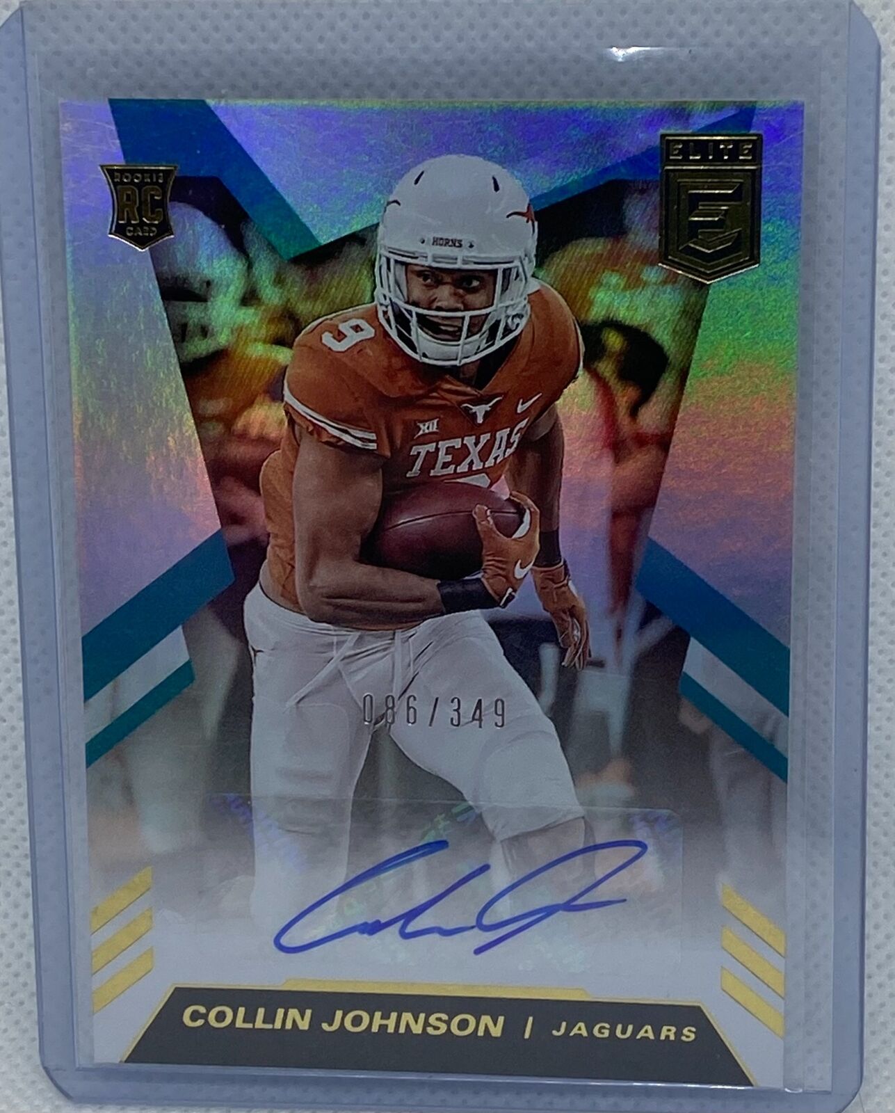 COLLIN JOHNSON 2020 PANINI DONRUSS ELITE AUTO RC #D 86/349