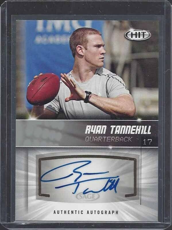 RYAN TANNEHILL 2012 SAGE HIT ROOKIE AUTO RC #17
