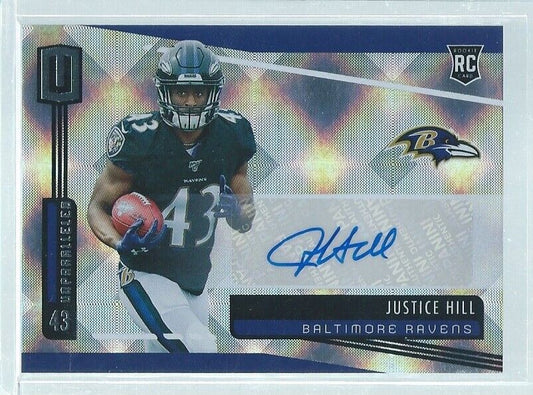 JUSTICE HILL 2019 PANINI UNPARALLELED AUTO RC #277