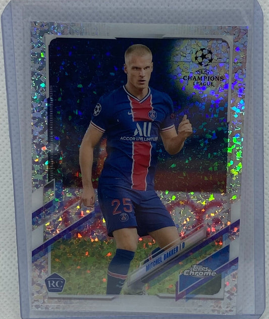 MITCHELL BAKKER 2020-21 TOPPS CHROME CHAMPIONS SPECKLE DIAMOND REFRACTOR RC #51