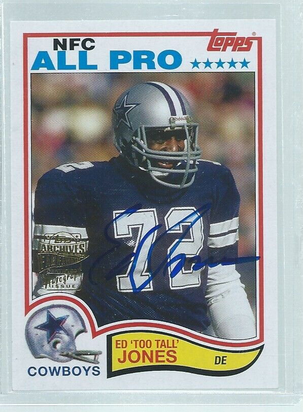 ED "TOO TALL" JONES 2013 TOPPS ARCHIVES FAN FAVORITE ON-CARD AUTO