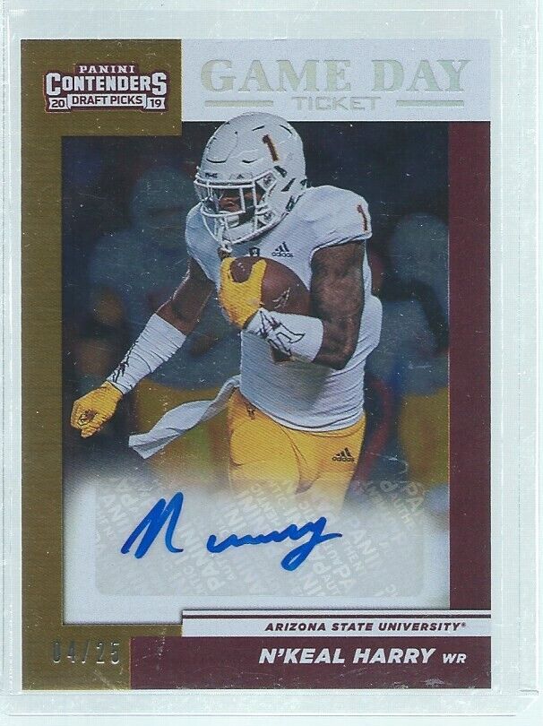 N'KEAL HARRY 2019 PANINI CONTENDERS DRAFT PICKS GAME DAY TICKET AUTO RC #D 4/25