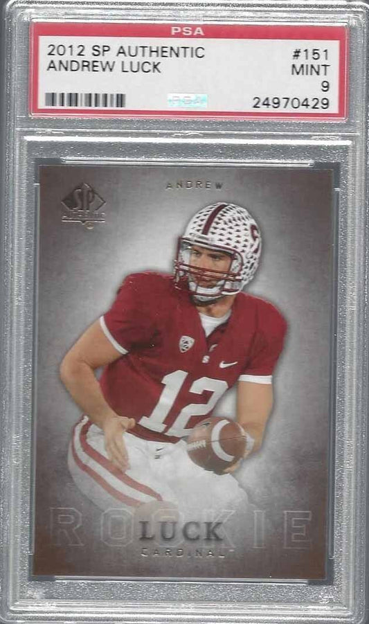 ANDREW LUCK 2012 UPPER DECK SP AUTHENTIC ROOKIE REDEMPTION RC #151 PSA 9 MINT