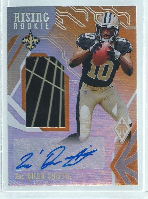TRE'QUAN SMITH 2018 PHOENIX RISING ROOKIE ORANGE PATCH GLOVES AUTO RC #D 95/99