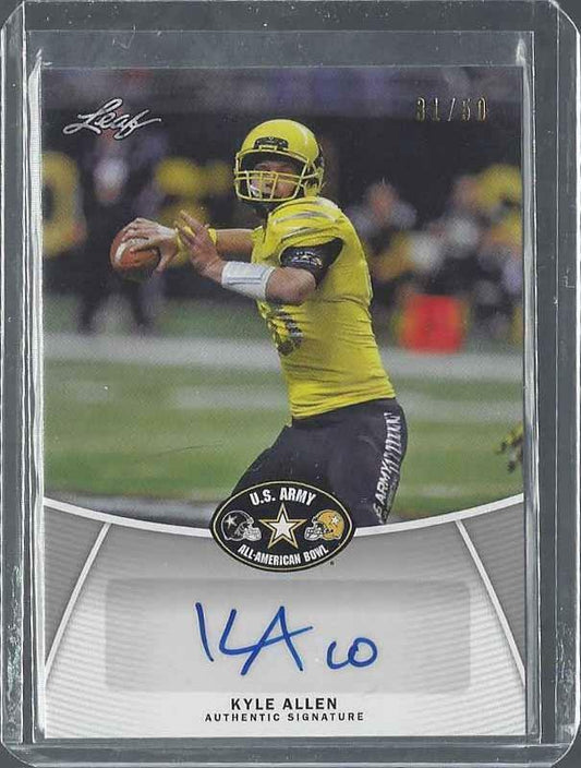 KYLE ALLEN 2014 LEAF ARMY ALL AMERICAN BOWL PRE ROOKIE AUTO #D 31/50