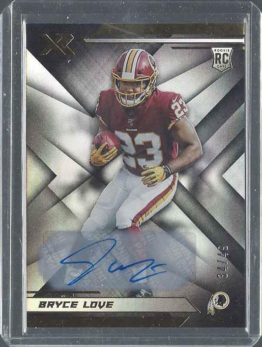 BRYCE LOVE 2019 PANINI XR GOLD ROOKIE AUTO RC #D 34/49