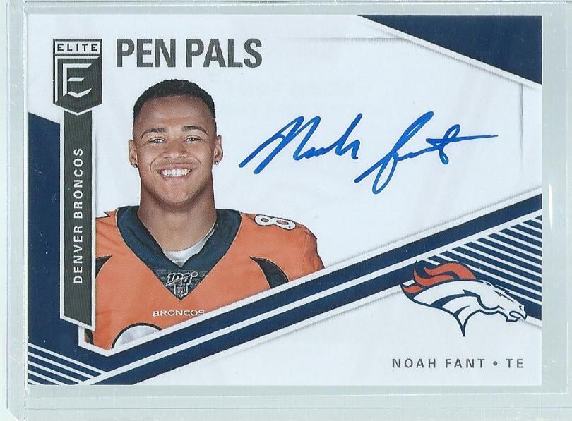 NOAH FANT 2019 PANINI DONRUSS ELITE PEN PALS BLUE INK SP ON CARD AUTO RC