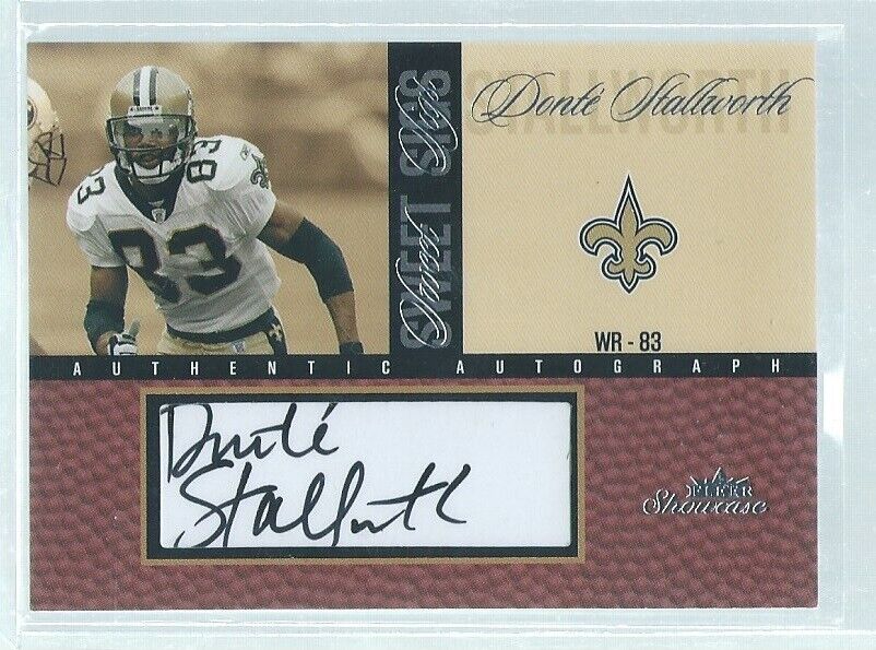 DONTE STALLWORTH 2004 FLEER SHOWCASE SWEET SIGS AUTO #D 93/100