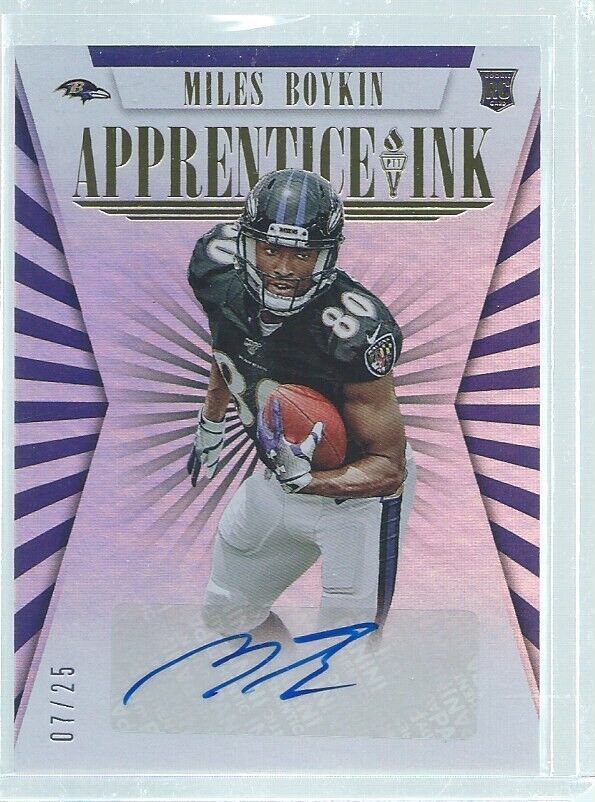MILES BOYKIN 2019 PANINI PASSING THE TORCH APPRENTICE INK AUTO GOLD RC #D 7/25