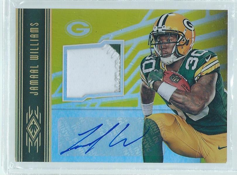 JAMAAL WILLIAMS 2017 PANINI PHOENIX GOLD RPA 2 COLOR PATCH AUTO RC #D 13/25