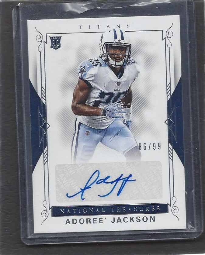 ADOREE JACKSON 2017 NATIONAL TREASURES TITANS TRUE ROOKIE AUTO RC #D 86/99